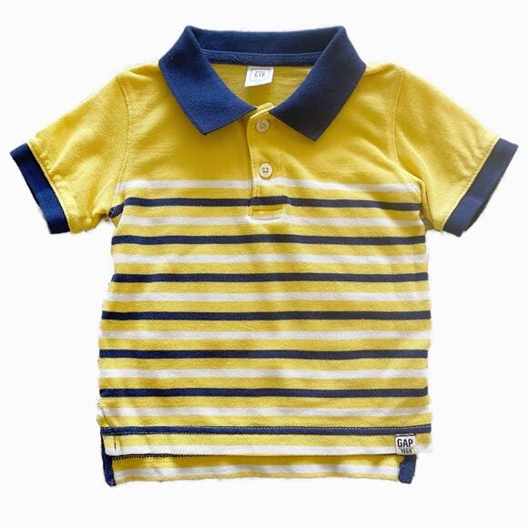 GAP Other - Gap Yellow and Blue Stripe Polo Shirt